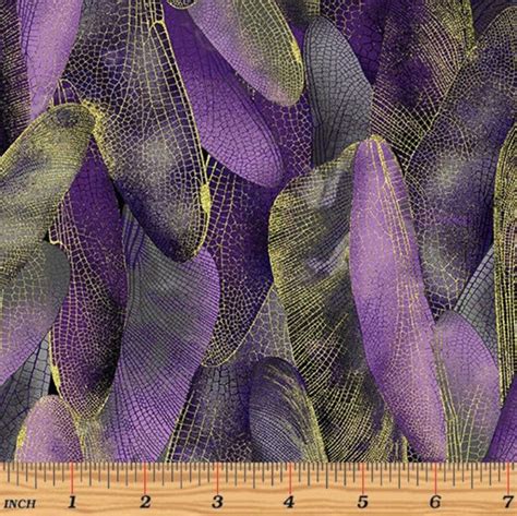 dance of the dragonfly purples metallic fabric|dance of dragonfly benartex fabric.